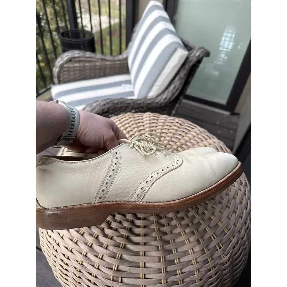 Allen Edmonds Odessa 7034 Oxford Shoes 11 C Light Tan Ostendo Leather USA